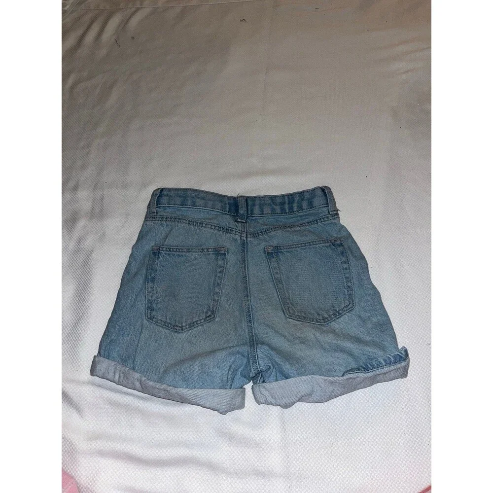 Girl’s Primark Light Wash Denim Mom Shorts Size 8/9